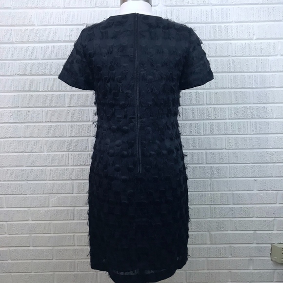 Banana Republic Fringe-Dot Shift Dress Black - 8 - Picture 4 of 8
